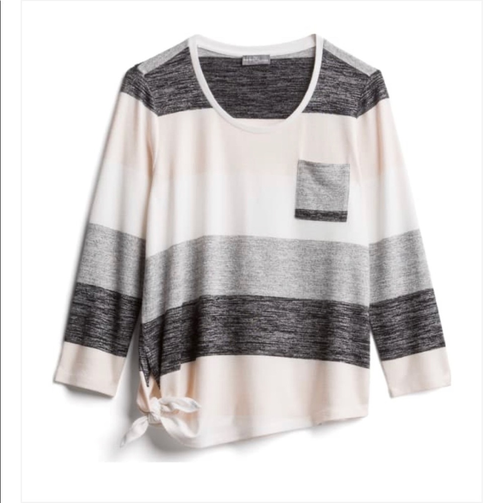 Stitch Fix Market & Spruce Side Tie striped shirt